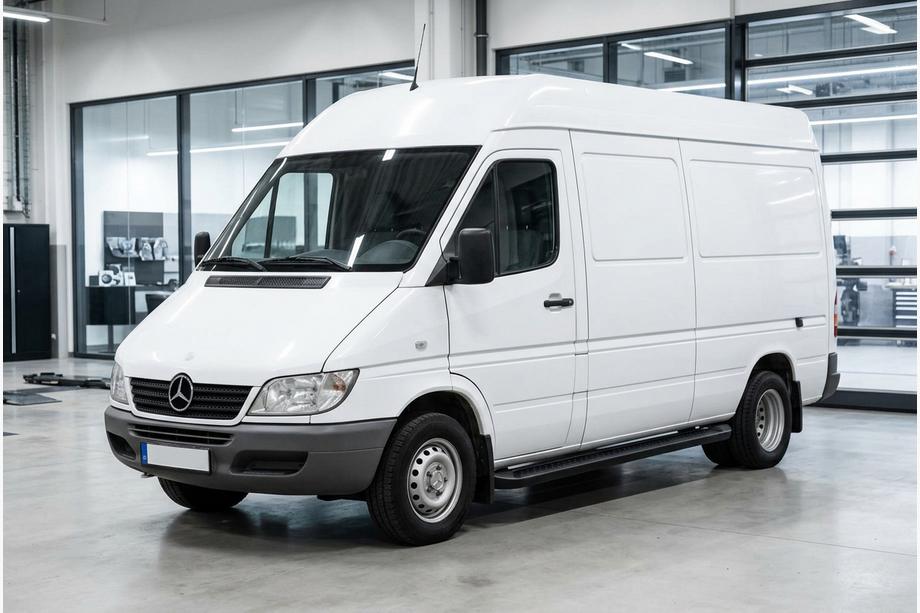 Mercedes Sprinter W901/902/903/904/905 1995–2006 Allmond Black sidetrin (2 stk., aluminium) Lang akselafstand Image