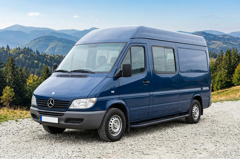 Mercedes Sprinter W901/902/903/904/905 1995–2006 Sidetrin Bosphorus Black (2 stk., aluminium) Image