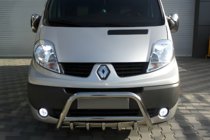 Renault Trafic 2001–2015 Frontbøjle WT003-4 (rustfrit stål) Med Renault-logo foto 1