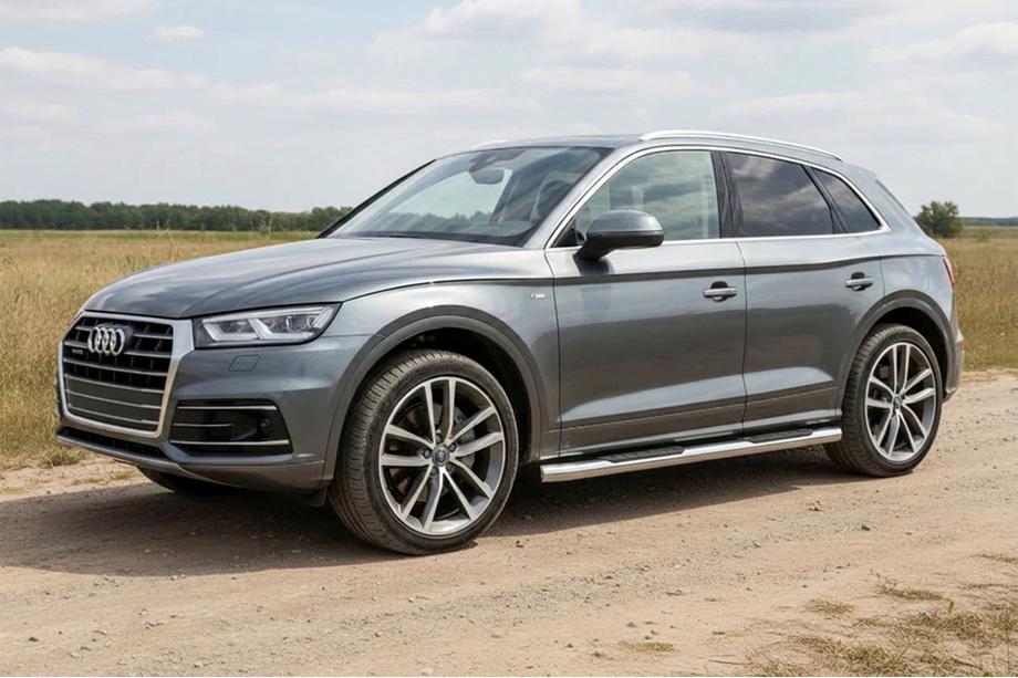 Audi Q5 2017–2025 Siderør (2 stk., rustfrit stål) Ø70 med plastindsatser Image