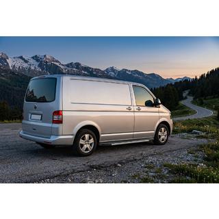 Duru sidetrin (2 stk., aluminium) Volkswagen T5 Transporter 2003–2010 foto 2