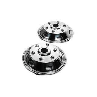 Forhjulkapsler i rustfrit stål Exclusive V1 R15 (2-rillet)