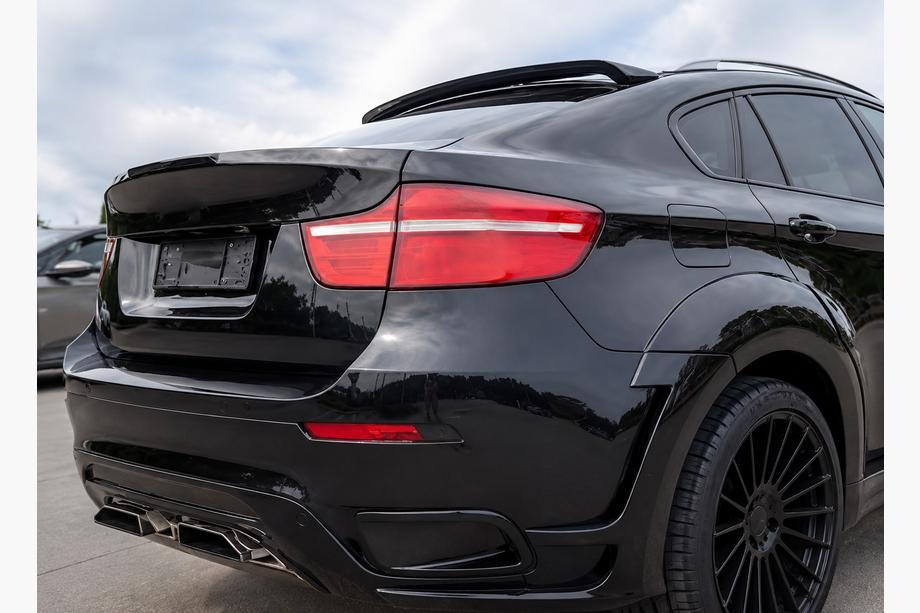 BMW X6 E71 2008–2014 Tagspoiler (sort højglans) Image