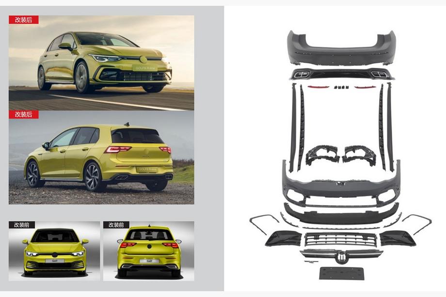 Volkswagen Golf 8 2019– R-Line bodykit-sæt Image