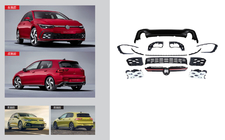 Volkswagen Golf 8 2019– GTI bodykit-sæt (til R-Line) foto 1