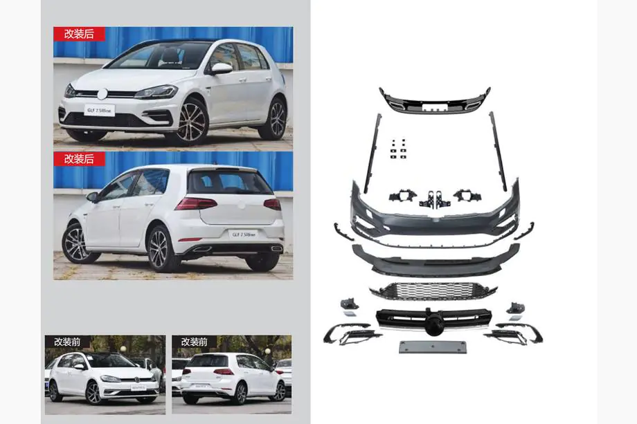 Volkswagen Golf 7/E-Golf 2012–2020 R-Line bodykit-sæt (til 2017-2020) Image