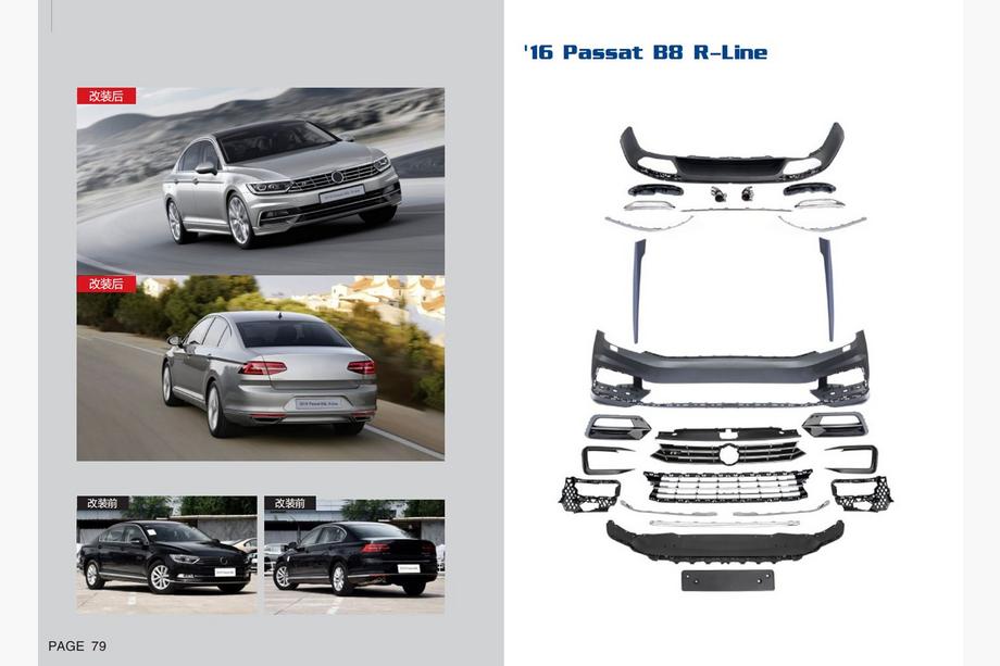 Volkswagen Passat B8 2015–2023 R-Line karrosserikit (til 2015-2020) Image