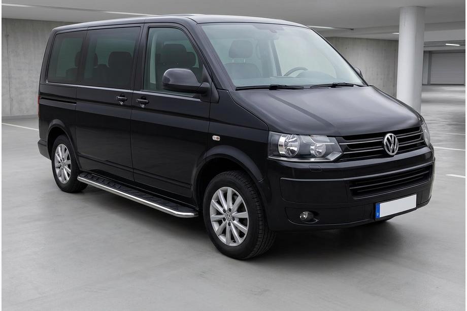 Volkswagen T5 2010–2015 Maydos V1 sidetrin (2 stk., aluminium ↗ rustfrit stål) Kun til kort akselafstand Image