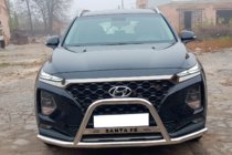 Hyundai Santa Fe 4 2018–2023 Kængurubøjle "vokset" WT006 (rustfrit stål) foto 1