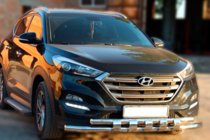 Hyundai Tucson TL 2016–2021 Frontbøjle Shark (rustfrit stål) foto 2
