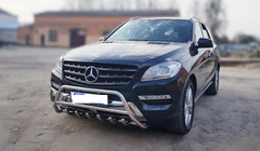 Mercedes GLE/ML Klasse W166 2011–2018 Bullbar WT003 (rustfrit stål) foto 2