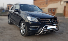 Mercedes GLE/ML Klasse W166 2011–2018 Bullbar WT003 (rustfrit stål) foto 3