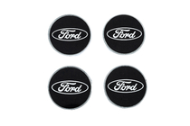 Ford Fælgcenterkapsler 54,5/50 mm sorte (4 stk.) foto 1