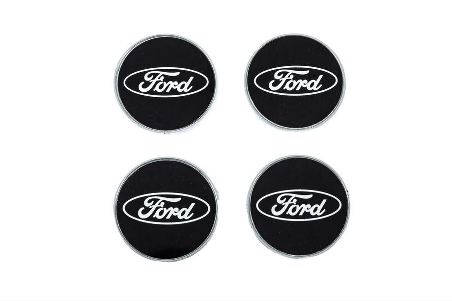Ford Fælgcenterkapsler 54,5/50 mm sorte (4 stk.) Image