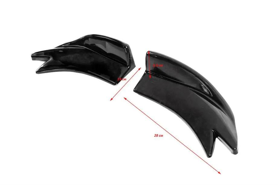 Universelle flap-sideskørtforlængere type F (2 stk., sort højglans, ABS-plast) Foto 4