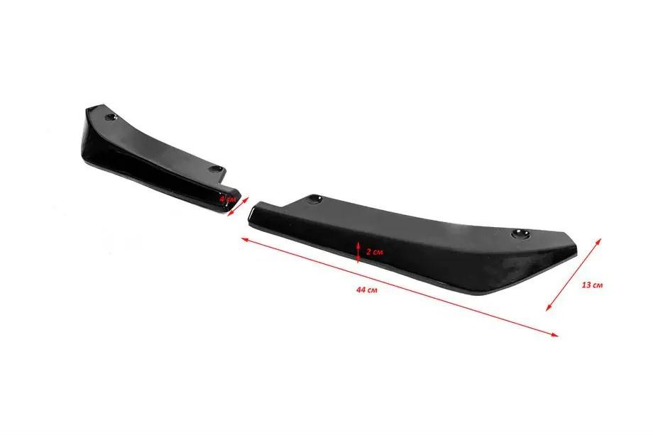 Universelle Flap sideskørt-forlængere type A (2 stk., sort højglans, ABS-plast) Foto 3