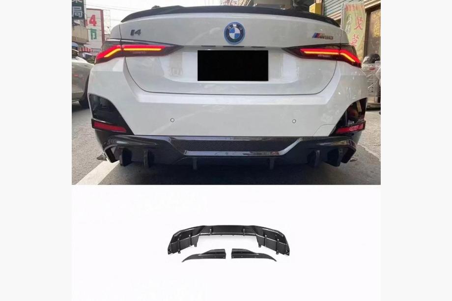 BMW 4-serie G22/23/26 2020– Bagkofanger-diffusor V2 (til i4 G26 M-Sport, kulfiber) Foto 1