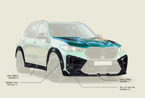 BMW X5 G05 2019–2026 Bodykit-sæt til X5M F95 AL-Design Carbon (2023+) foto 6