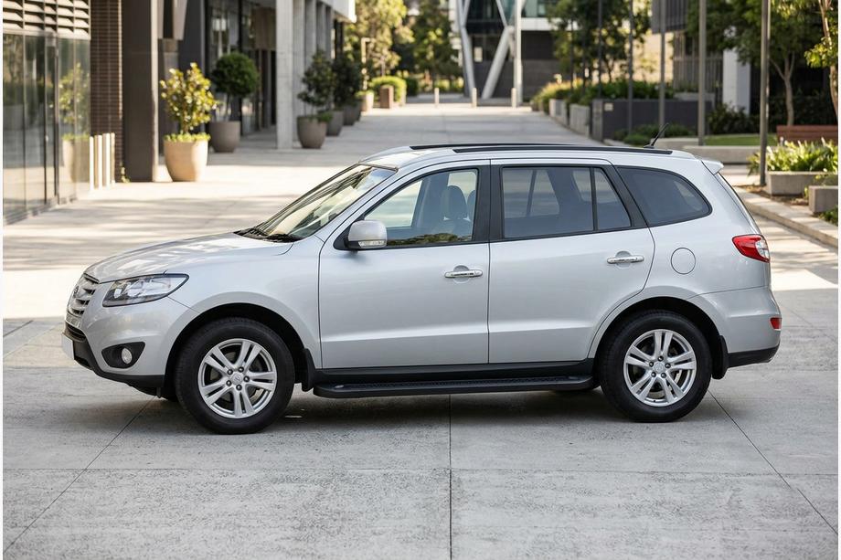 Hyundai Santa Fe 2 2006–2012 Allmond Black sidetrin (2 stk., aluminium) Image