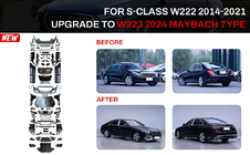 Mercedes S-klasse W222 2013–2022 Restyling-kit til W223 Maybach (med dørhåndtag og indsatser) foto 1
