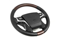 Toyota Land Cruiser 200 2007–2021 Opvarmet rat (mørkt træ) foto 2