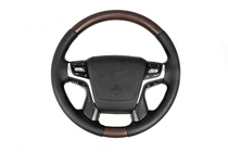 Toyota Land Cruiser Prado 150 2009–2023 Opvarmet rat (mørkt træ) foto 1