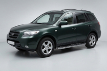 Hyundai Santa Fe 2 2006–2012 Maydos V1 sidetrin (2 stk., aluminium ↗ rustfrit stål) foto 1