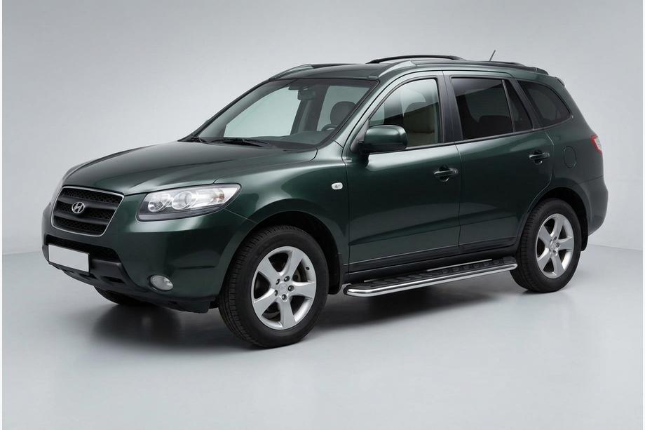 Hyundai Santa Fe 2 2006–2012 Maydos V1 sidetrin (2 stk., aluminium ↗ rustfrit stål) Image