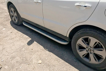 Hyundai Santa Fe 2 2006–2012 Sidetrin Tayga Grey (2 stk., aluminium) foto 6