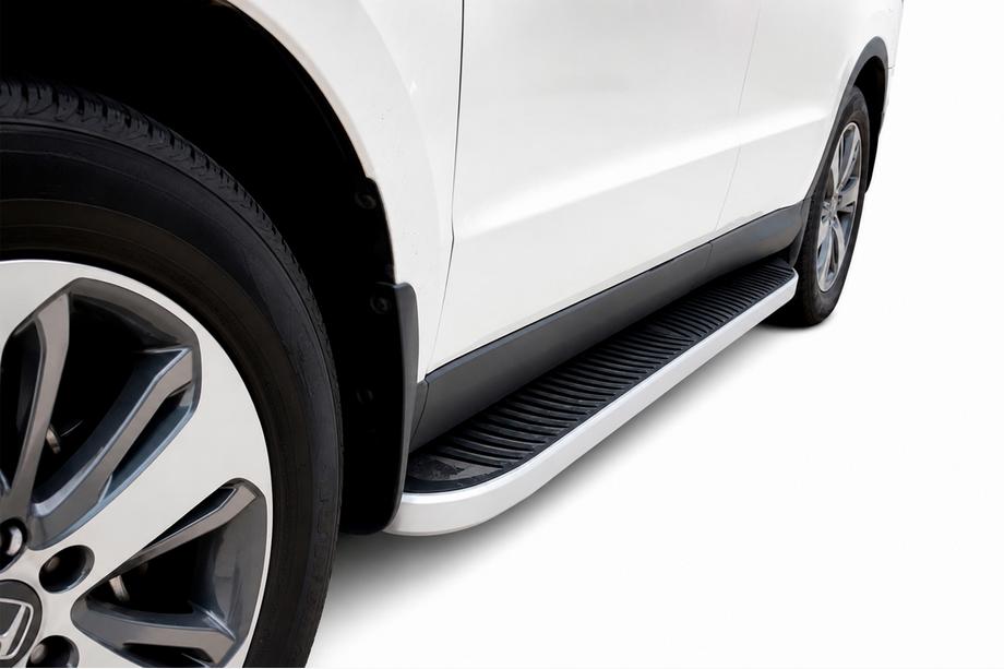 Hyundai Santa Fe 2 2006–2012 Sidetrin Tayga Grey (2 stk., aluminium) Image