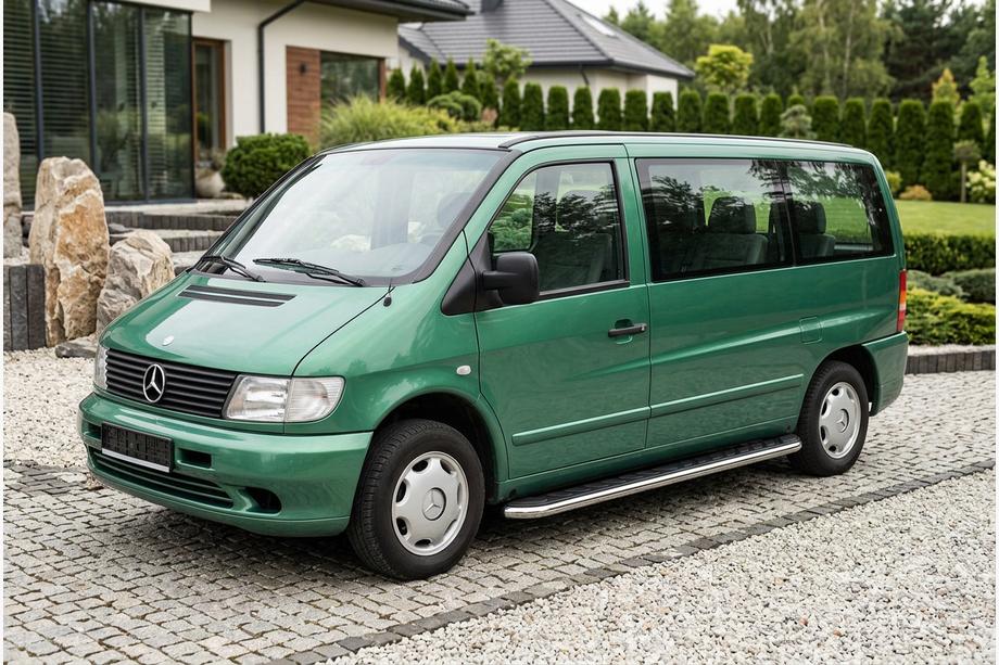 Mercedes Vito W638 1996–2003 Maydos V1 sidetrin (2 stk., aluminium ↗ rustfrit stål) Foto 1
