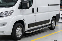 Fiat Ducato 2006–2025 Maydos V1 sidetrin (2 stk., aluminium ↗ rustfrit stål) foto 1