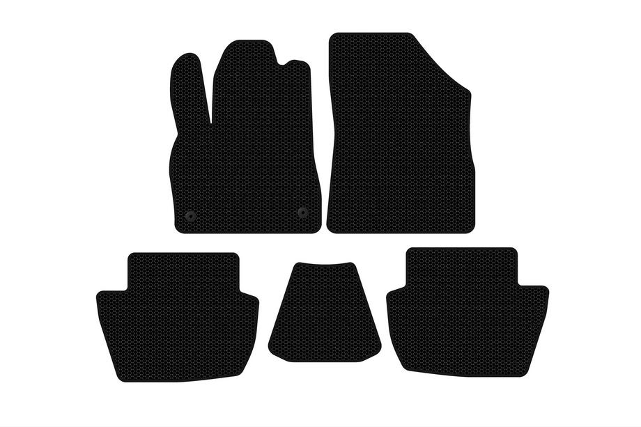 Citroen DS-5 2011–2015 Gummimåtter Carsuit (HB, Hybrid/automatgear, sorte) Image