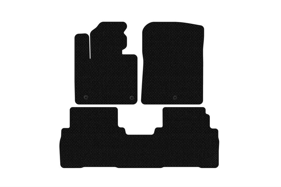 Kia Sorento III UM 2014–2020 Carsuit gummimåtter til kabine (7-personers, sorte) Foto 1