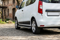 Renault Dokker 2013–2022 Maydos V1 sidetrin (2 stk., aluminium ↗ rustfrit stål) foto 1