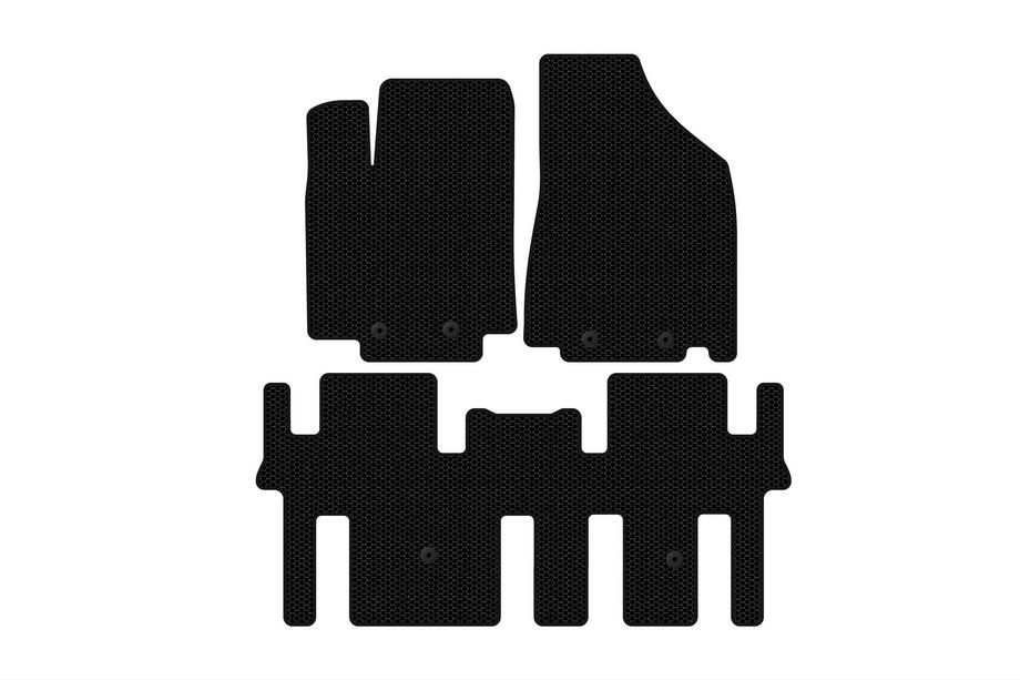 Nissan Pathfinder R52 2012–2021 Gummimåtter Carsuit (2 rækker, sorte) Image