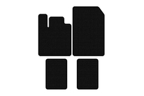 Renault Twingo 2007–2014 Carsuit gummimåtter (Sorte) foto 1