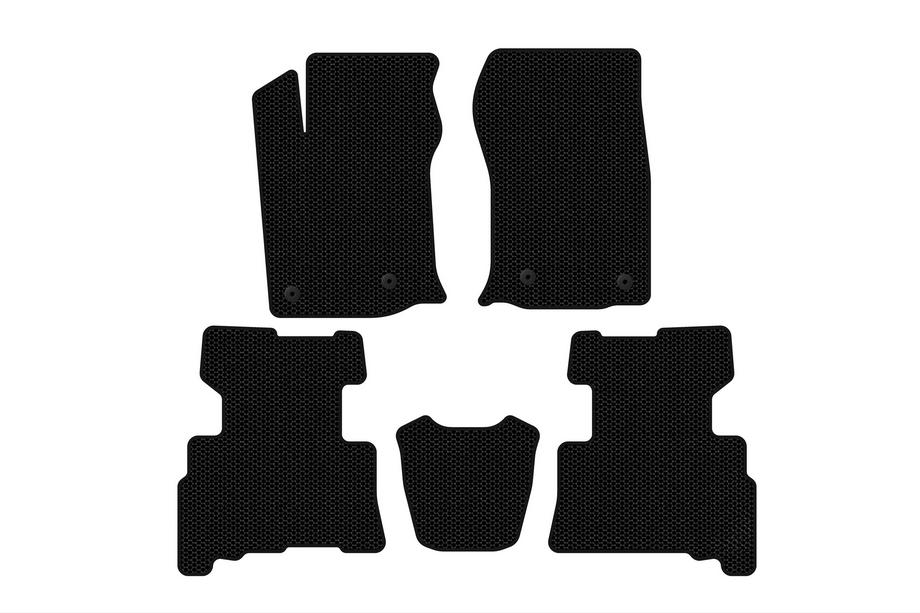 Toyota 4Runner 2009–2024 Carsuit gummimåtter (2 rækker, 2014-2024, 7-personers, sorte) Image
