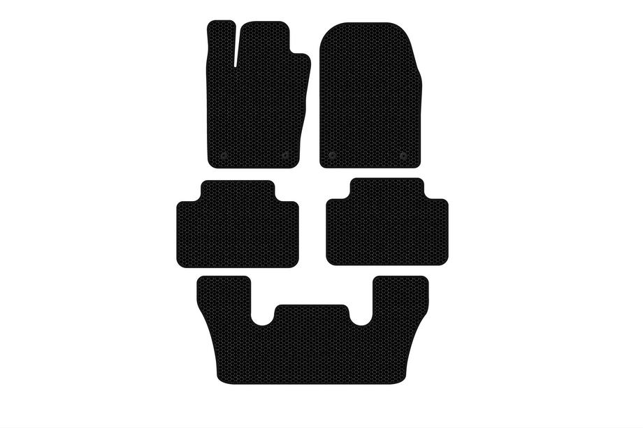 Dodge Durango 2010– Carsuit gummimåtter til kabinen (3 rækker, sorte) Image