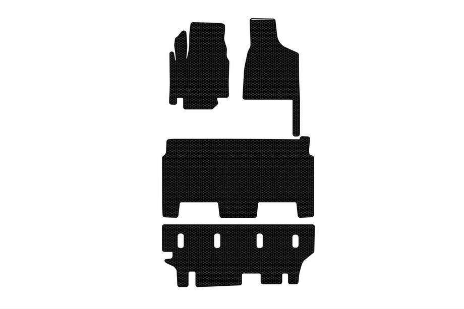 Dodge Grand Caravan V 2008–2020 Gummimåtter Carsuit (2008-2020, 3 rækker, 8-personers/udstyrsvariant SXT, sorte) Image