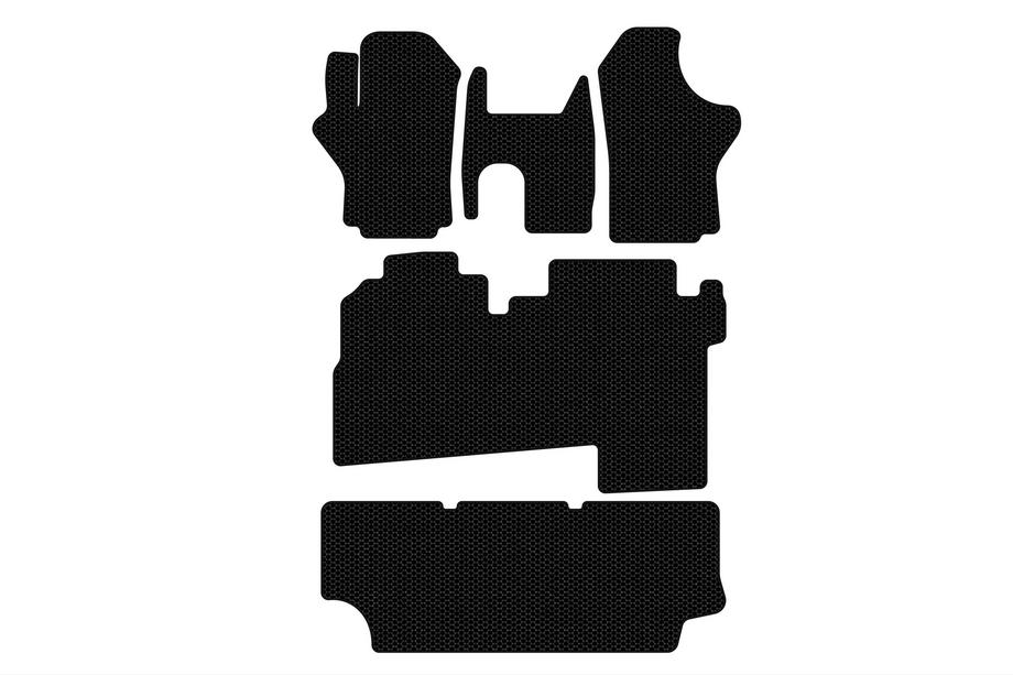 Hyundai H200, H1, Starex 1998–2007 Gummimåtter Carsuit (2004-2007, 3 rækker, 8-personers, sorte) Image