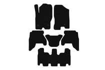 Nissan Pathfinder R51 2005–2014 Gummimåtter Carsuit V1 (3 rækker, sorte, 2010-2014) foto 1