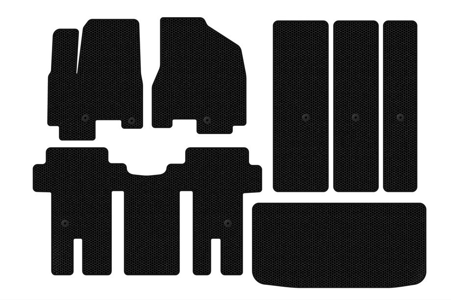 Kia Carnival 2014–2020 Gummimåtter Carsuit (komplet sæt til kabinen, sort) Image