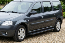 Dacia Logan MCV 2004–2014 Allmond Black sidetrin (2 stk., aluminium) foto 1