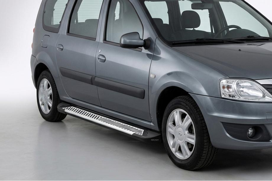 Dacia Logan MCV 2004–2014 Sidetrin Line (2 stk., aluminium) Image