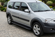 Dacia Logan MCV 2004–2014 Sidetrin Bosphorus Black (2 stk., aluminium) foto 1