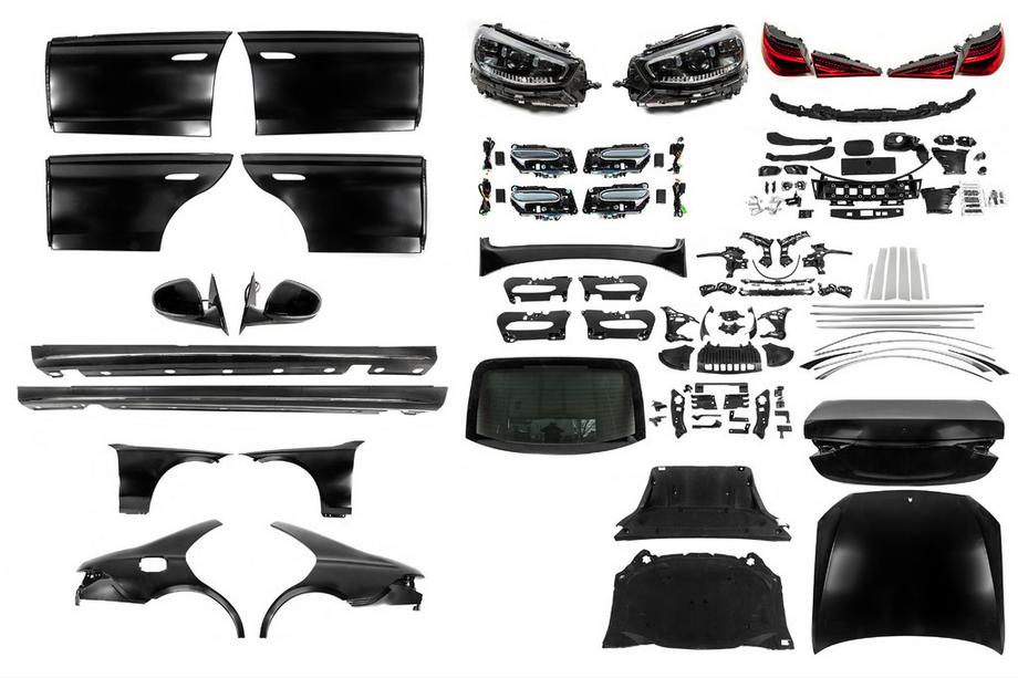 Mercedes S-Klasse W221 2005–2013 Restyling-kit til W223 med dørhåndtag og indsatslister (uden kofangere) Image