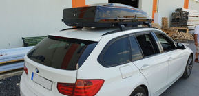 BMW 5-serie F10/F11 2010–2016 Tagbøjler (tværstænger) til integrerede tagrælinger, låsbare WingCarrier V2 (2 stk.) Sort foto 19