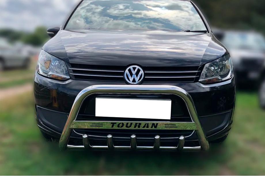 Volkswagen Touran 2010–2015 Kængurubøjle (rustfrit stål) 60 mm, med tekst Image