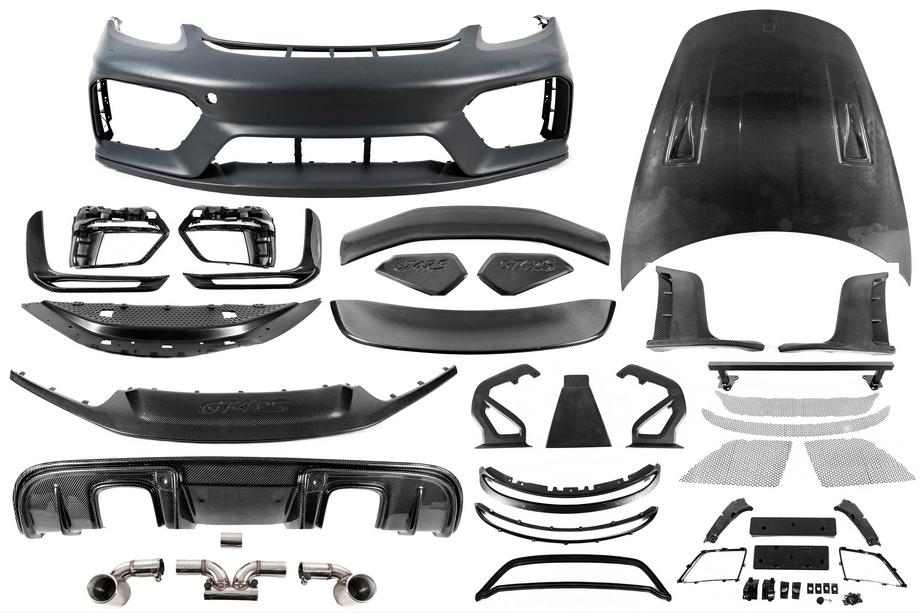 Porsche Boxster/Cayman 982 (718) 2016– GT4RS bodykit-sæt (ABS + carbon) Image